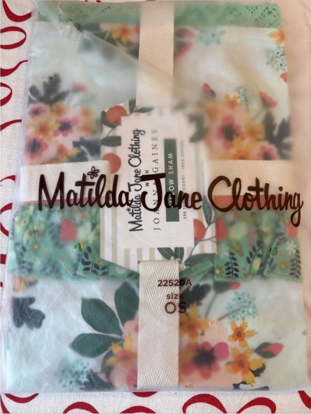 NWT Matilda Jane Floral Pillow Sham in Green, Pink, Yellow